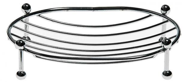 Мыльница на ножках Fresh Code овальная хромированная сталь 135x96x32 см 124₽