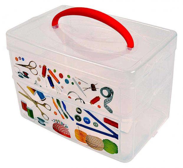 

Ящик-коробка для хранения с ручкой EcoNova Multi Box двухсекционный