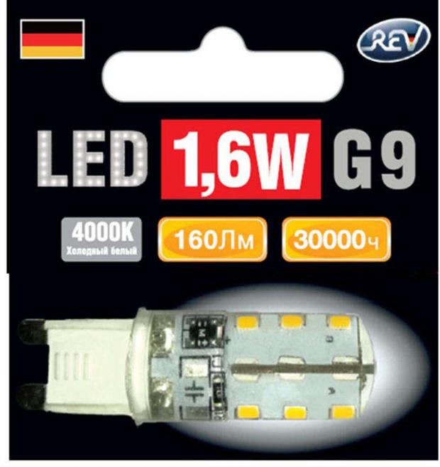 

Лампа светодиодная Rev LED G9 1,6Вт 4000К