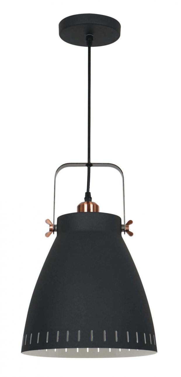

Светильник подвесной Camelion PL-428L New York медь/черный
