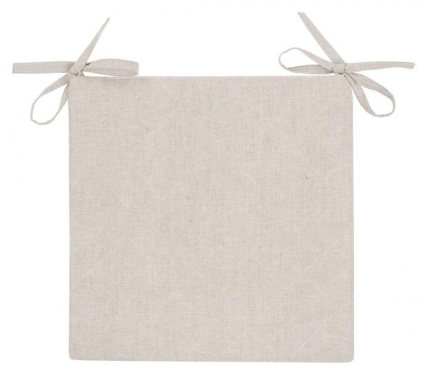 Подушка на стул Guten Morgen с завязками серая 40х40 см 315₽