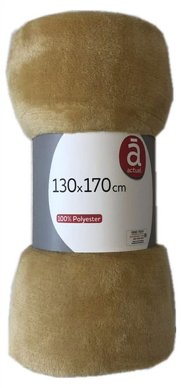 

Плед Actuel фланель золотой, 130х170 см