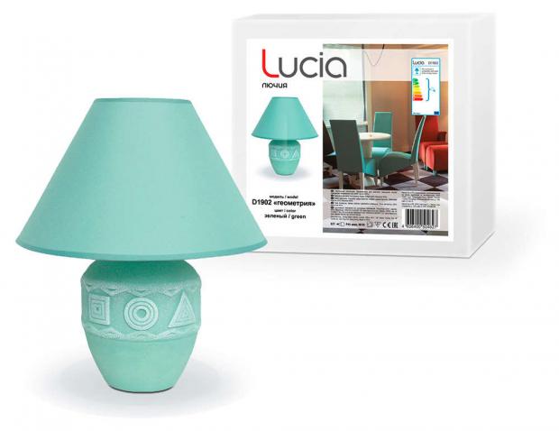 

Лампа настольная Lucia D1902 Геометрия Е27 зеленая