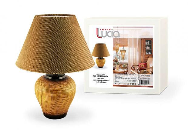 

Лампа настольная Lucia 407 Мозаика E14 бежевая