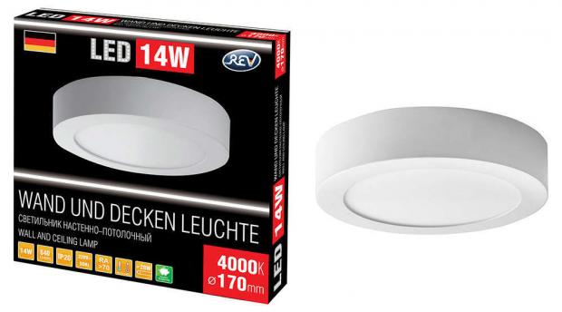 Панель Rev LED круглая накладная 14 Вт дневной свет 425₽