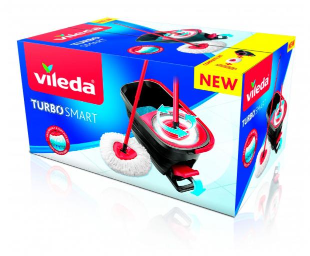 

Набор для уборки швабра + ведро Vileda Turbo Smart с педальным отжимом