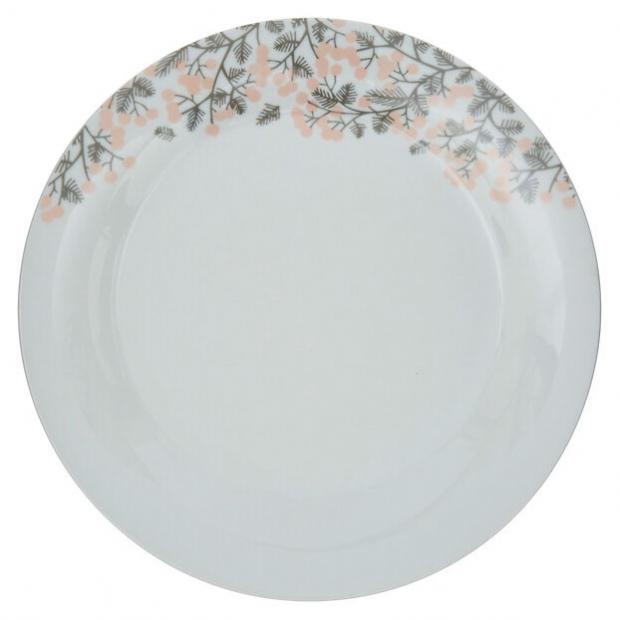 Тарелка обеденная Actuel Исадора фарфоровая белая 20 см 229₽