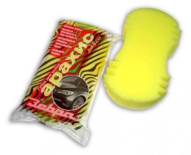 Губка Зебра Арахис макси для мойки автомобиля 1 шт 58₽