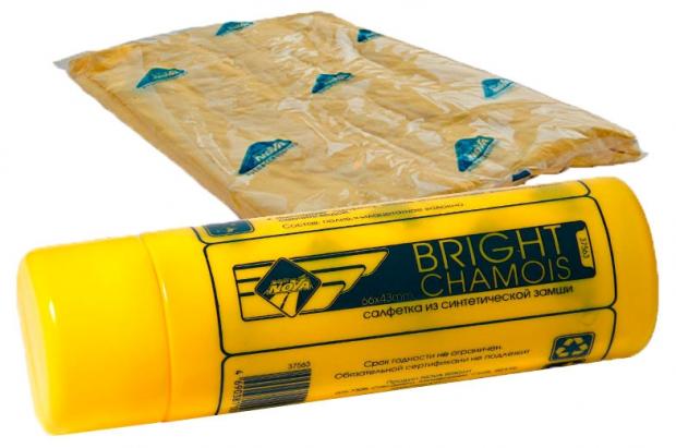 Салфетка Nova Bright из искусственной замши в тубе 43х64 см 1 шт 162₽