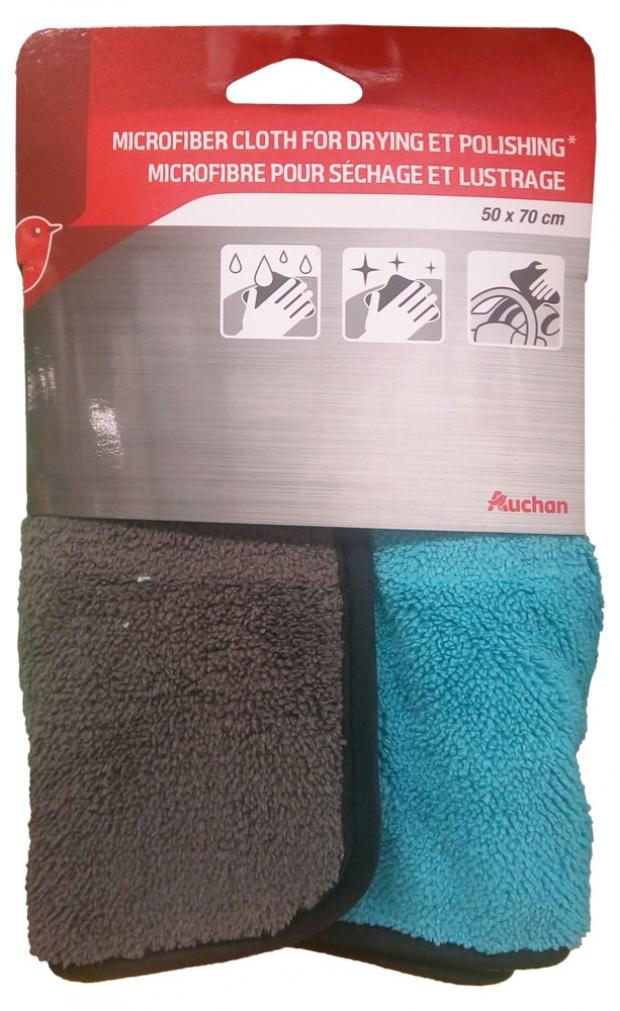 

Тряпка из микрофибры Auchan Красная Птица для удаления влаги и полировки 50x70 см, 1 шт