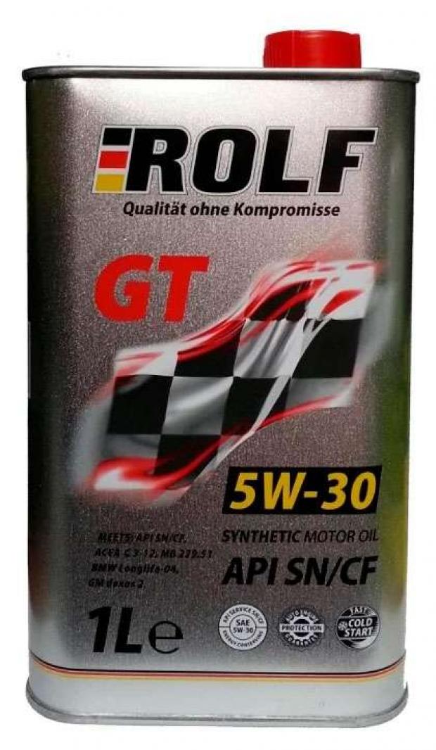 Масло моторное ROLF GT 5W30 синтетическое 1 л 523₽