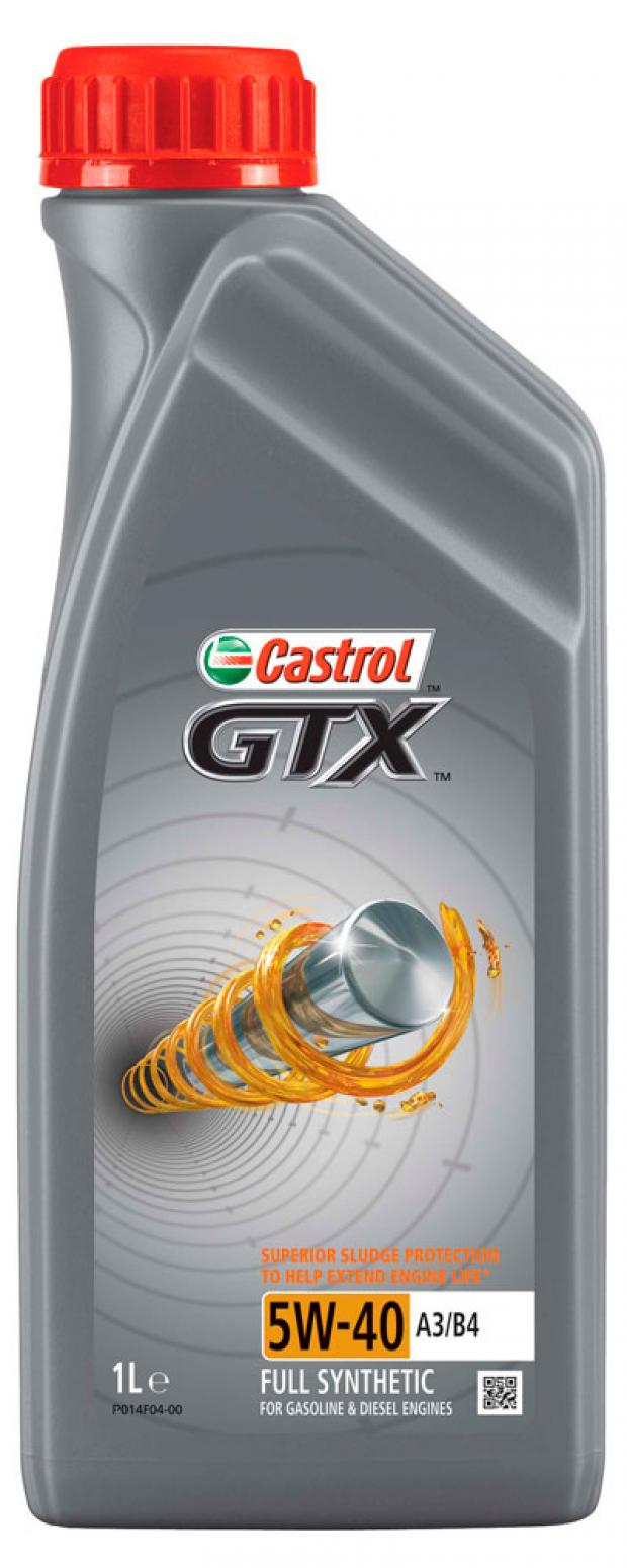 Масло моторное Castrol GTX 5W40 A3/B4 синтетическое, 1 л