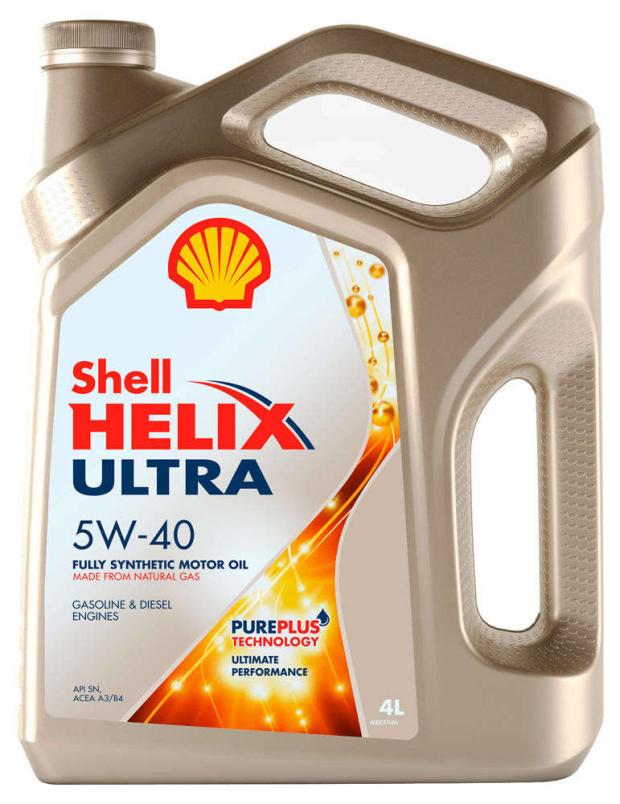 

Масло моторное Shell Helix Ultra 5W40 синтетическое, 4 л