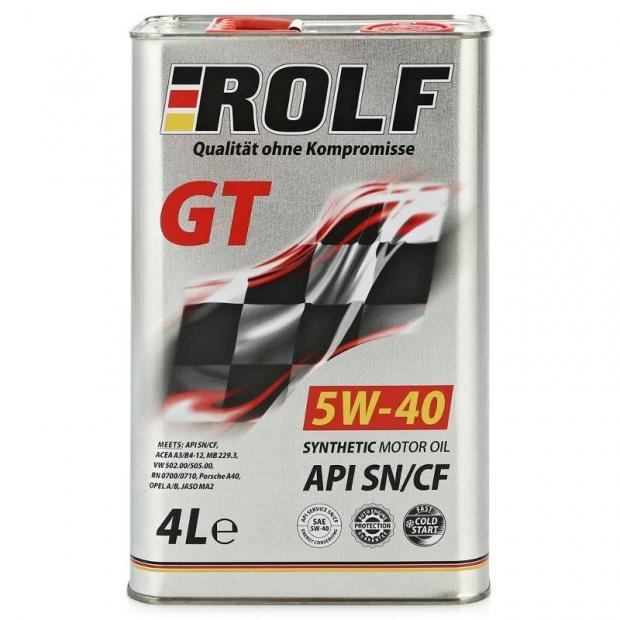 Масло Rolf GT SAE 5W40 синтетическое 4 л 1279₽