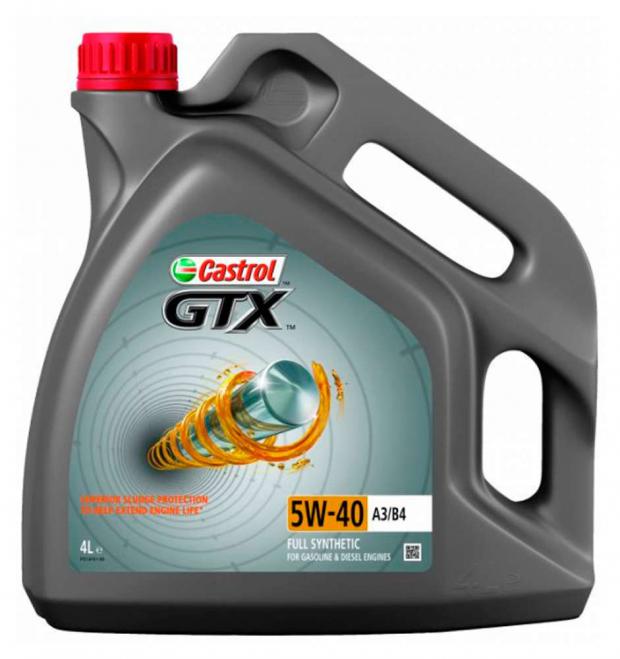 

Масло моторное синтетическое Castrol GTX 5W40 A3/B4, 4 л