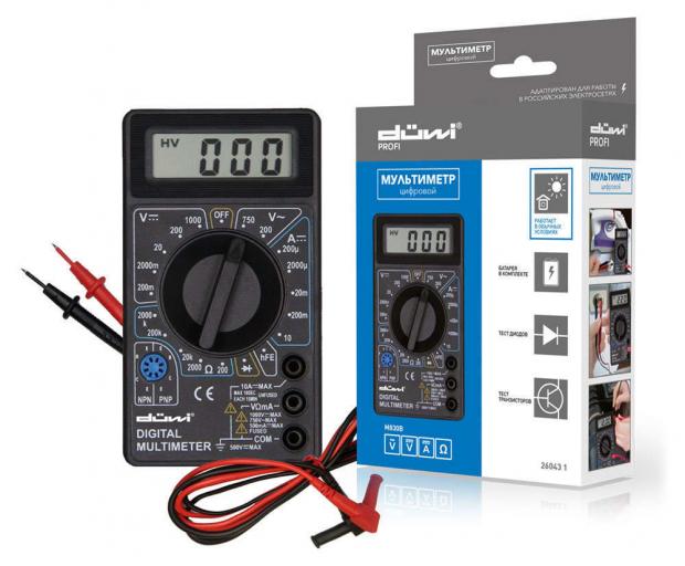 Мультиметр цифровой duwi M830B 292₽