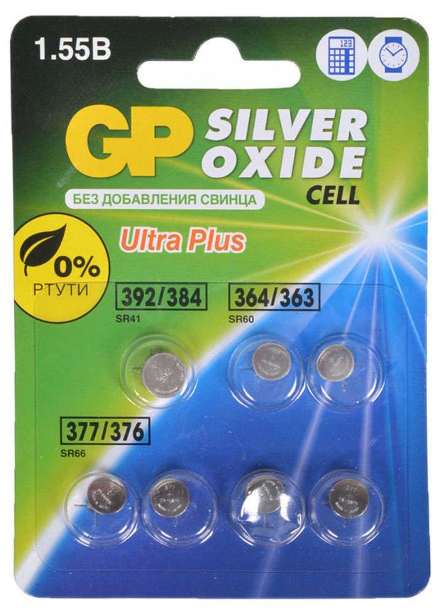 

Набор батареек GP Silver Oxide SR41 SR60 SR66