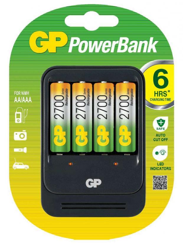 

Устройство зарядное GP PowerBank PB570 + 4 AA/AAA 2700 мАч, 1 шт