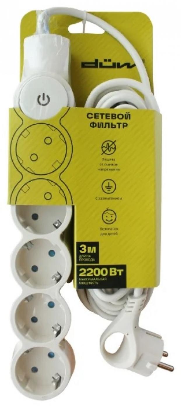 Фильтр сетевой Союз 5 гнезд с выключателем с заземлением 3 м 431₽