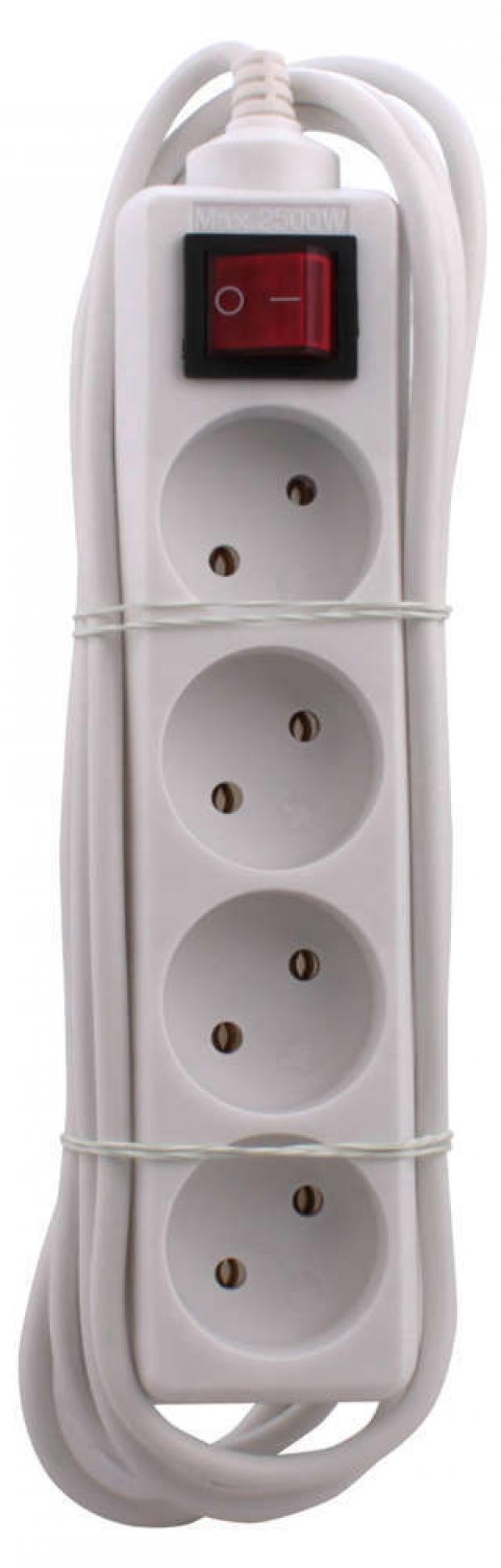 Удлинитель СТАРТ без заземления с выключателем 4 гнезда 5 м 371₽