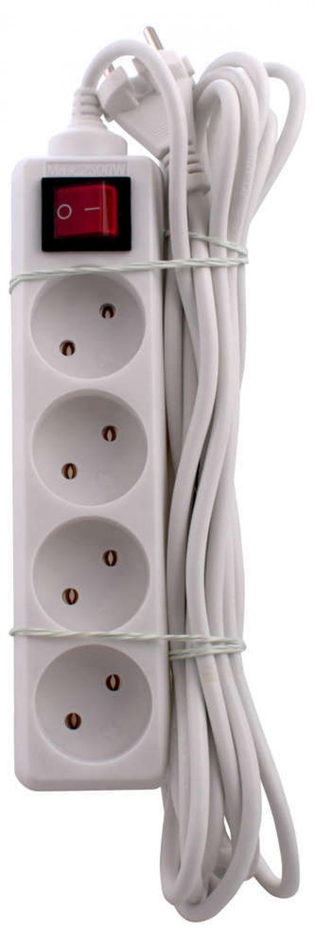 Удлинитель СТАРТ без заземления с выключателем 4 гнезда 5 м 448₽
