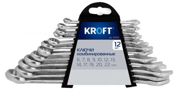 

Набор ключей KROFT комбинированных, 12 предметов