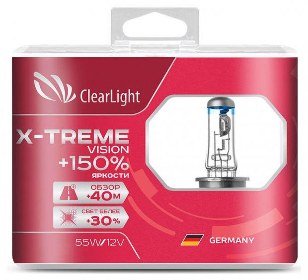 

Лампа галогенная Clearlight HB3 X-treme Vision +150%, 2 шт