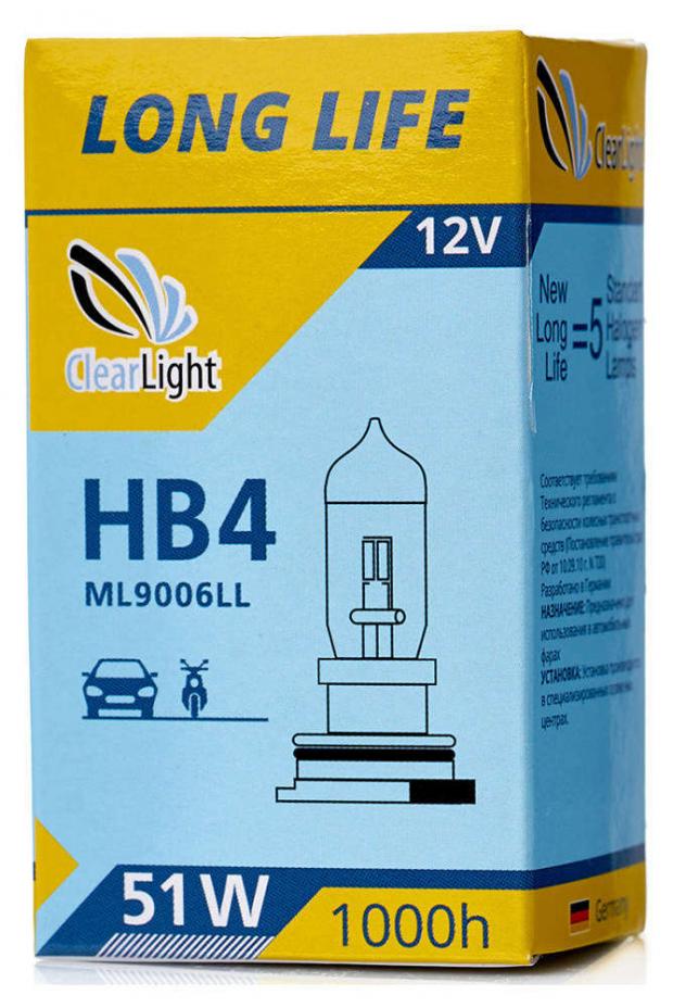 

Лампа галогенная Clearlight HB4 Long Life, 1 шт