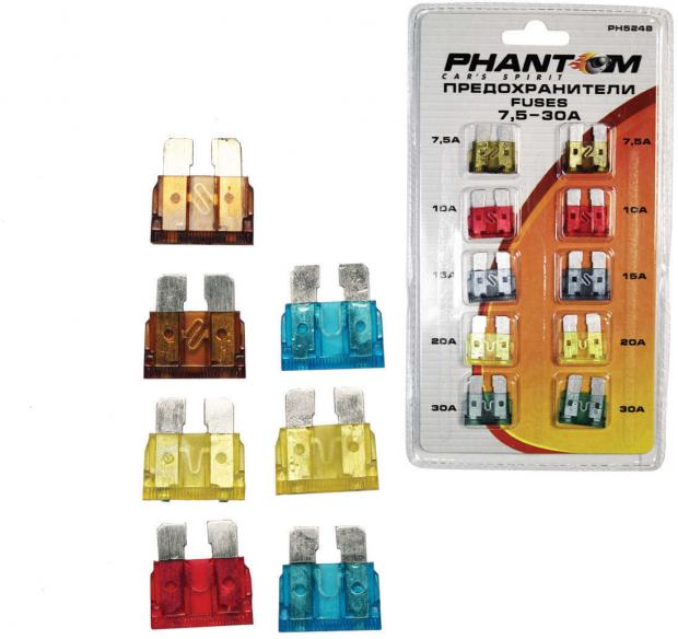 

Предохранители Phantom 7,5-30A, 10 шт
