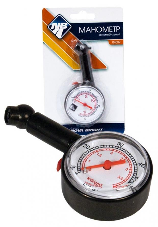 Манометр шинный Nova Bright до 3 5 атмосфер 72₽