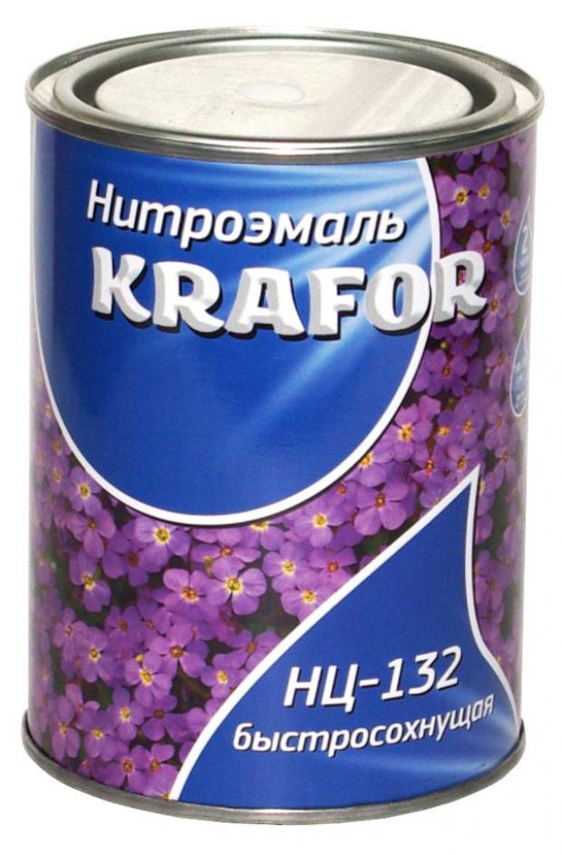 

Нитроэмаль Krafor НЦ-132 быстросохнущая чёрная, 700 г