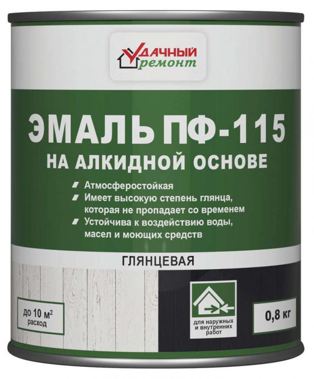 

Эмаль ПФ-115 «Удачный Ремонт» черная, 800 г