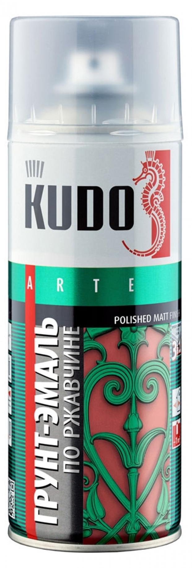 

Эмаль KUDO по ржавчине молотковая серо-черная, 520 мл