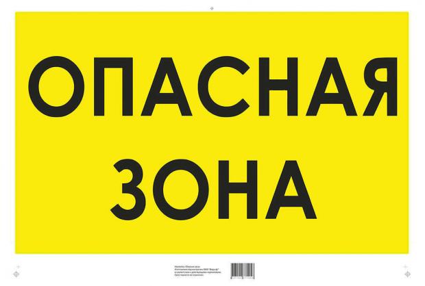 

Наклейка Golden Snail Опасная зона, 31х48 см