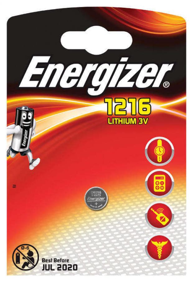 

Батарейка Energizer Lithium CR1216, 1 шт