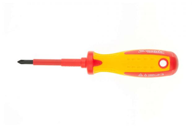 

Отвертка Matrix Insulated до 1000 В Ph1 x 75 мм CrMo
