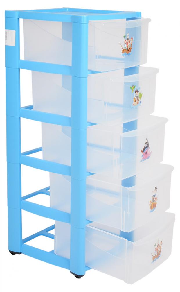 

Комод пластиковый Амадео на колесах 5 ящика