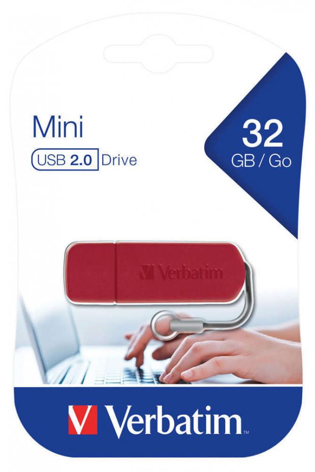 

USB-накопитель Verbatim Mini USB 2,0 16 Гб красный
