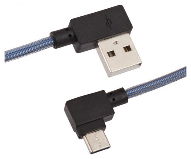

USB кабель Liberty Project Type-C Г-коннектор синий