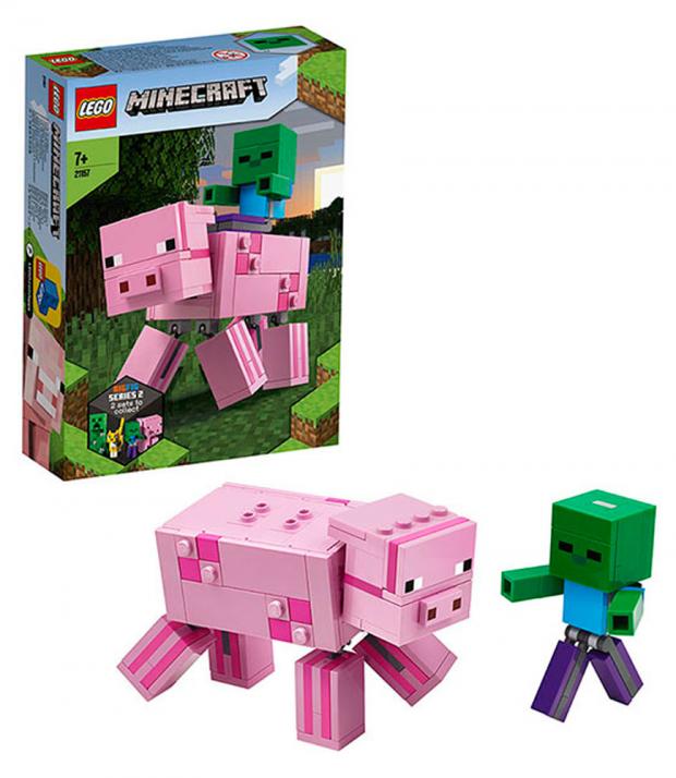 

Конструктор LEGO Minecraft 21157 Большие фигурки Minecraft Свинья и Зомби-ребёнок