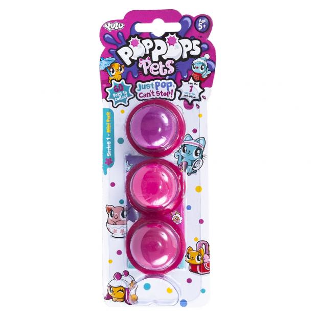 

Набор игровой PopPops Pets Питомцы со слаймом, 3 шт
