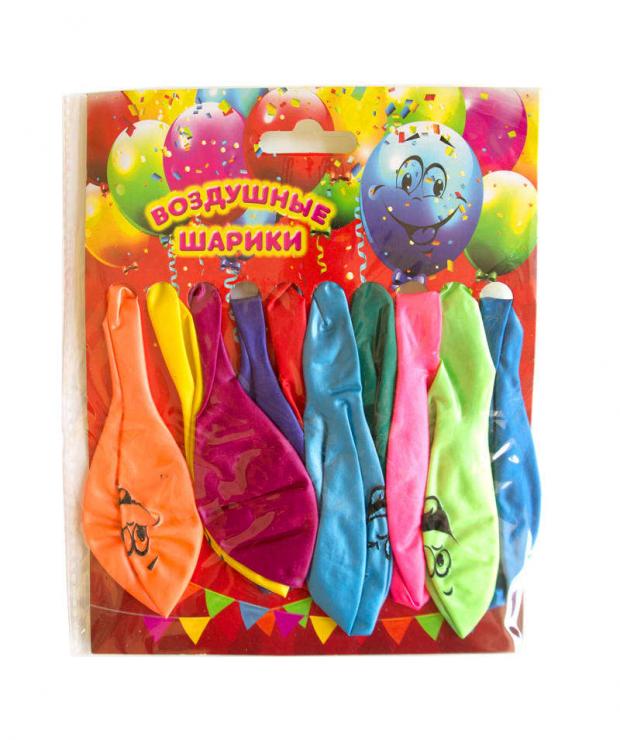 Набор воздушных шаров Веселые лица 10 шт 66₽