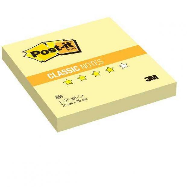 

Стикеры Post-it Classic желтый 100 л, 76х76 мм