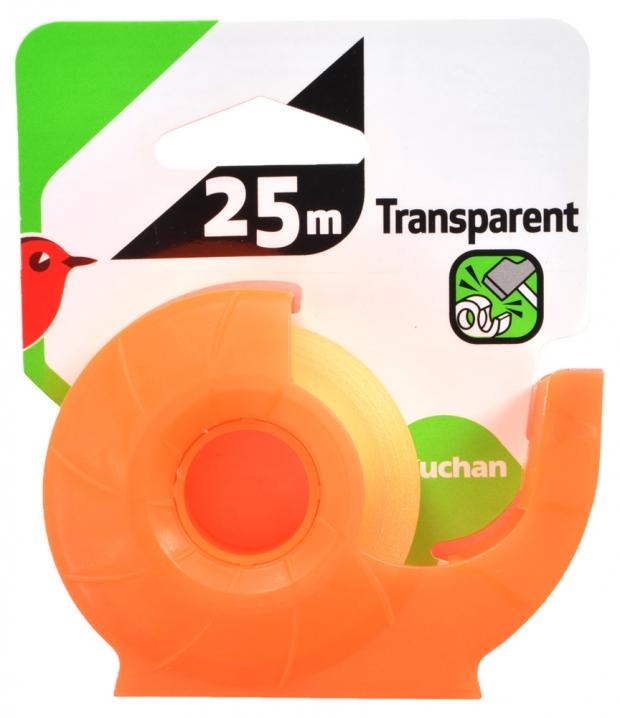 

Лента клейкая АШАН в диспенсере, 25 м