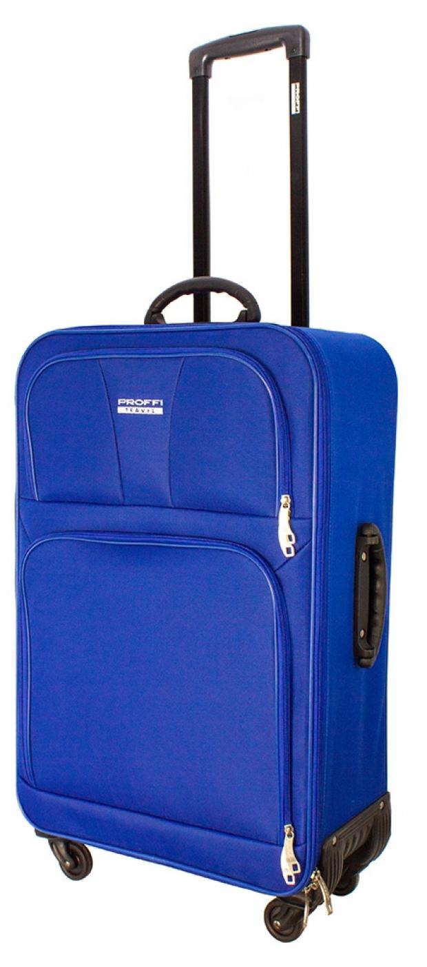 

Чемодан текстильный Proffi Travel Tour Basic синий, 74x46x30 см
