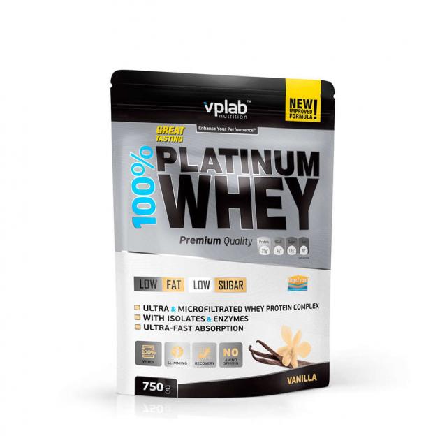 

Протеин VPlab 100% Platinum Whey ваниль, 750 г