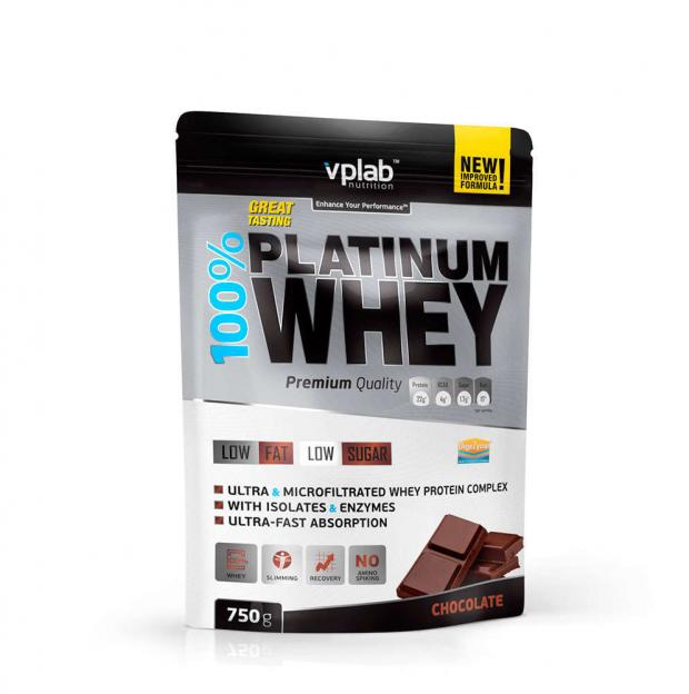 

Протеин VPlab 100% Platinum Whey шоколад, 750 г