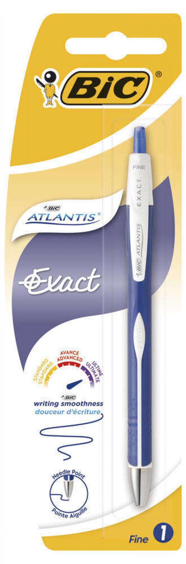 

Ручка шариковая Bic Atlantic Exact синяя, 0,3 мм
