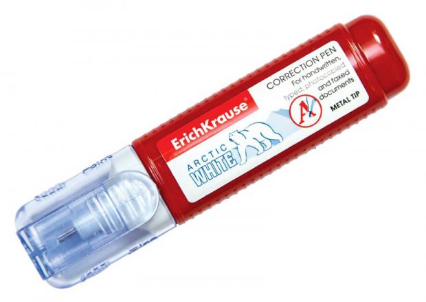 Ручка корректирующая Erich Krause Arctic white 12 мл 83₽