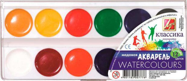 Акварель Луч Классика 12 цветов 75₽